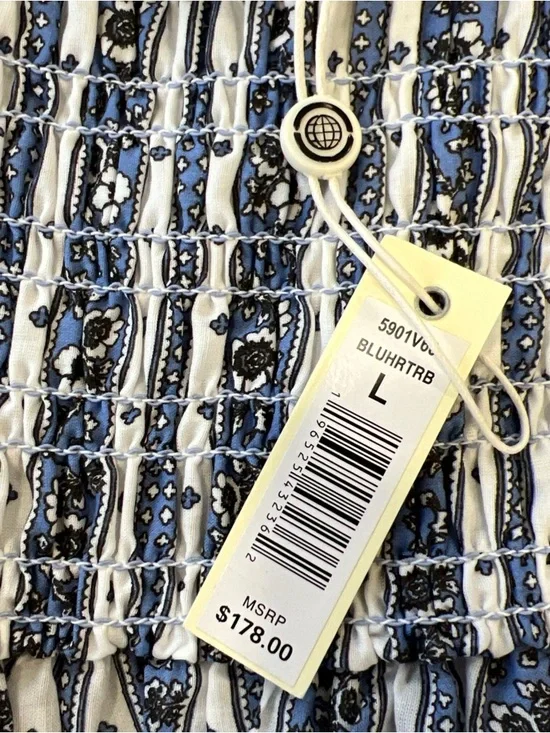 Max Studio Spaghetti strap Floral Maxi Dress Women’s Large Blue Cottagecore New - Picture 6 of 12